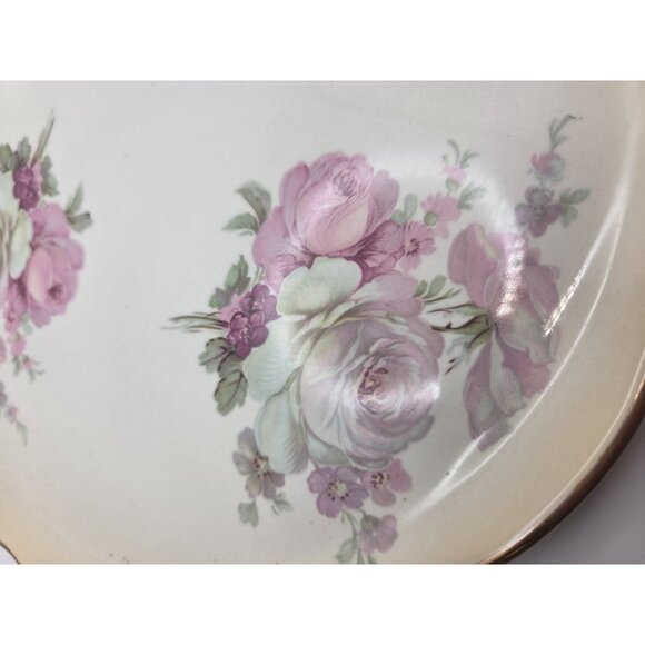 Vintage Old Foley Plate 10.75" Harmony Rose Platter James Kent Dish Roses & Gold - Picture 2 of 8